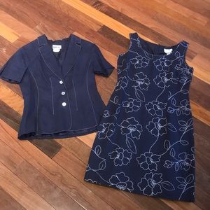 Robbie Bee Size 6 Dress and Jacket Linen Set